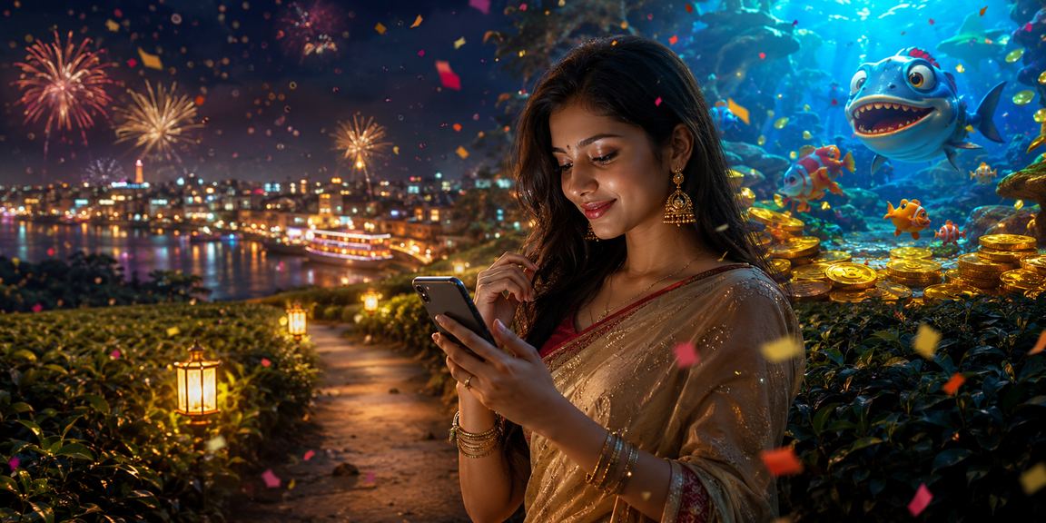 খুলনার চা বাগান পরিবেশে ফিশিং গেম থিম