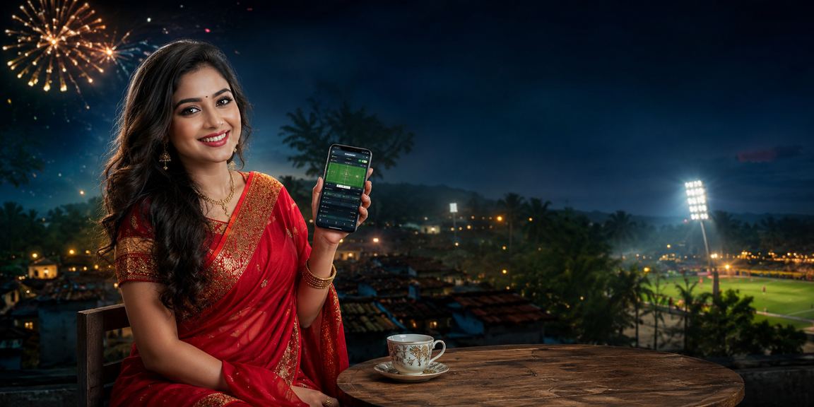রংপুরে শাড়ি পরা মডেলের মোবাইল ক্যাসিনো অ্যাপ ব্যবহারের দৃশ্য