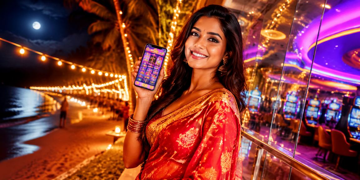 সেন্ট মার্টিনে সাড়ি পরিহিত একজন নারী মোবাইলে 25h2 ক্যাসিনো উপভোগ করছেন